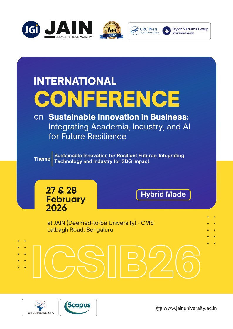 International Conference on Sustainable innovation in Business: integrating academia, industry, and ai for Future Resilience 2026